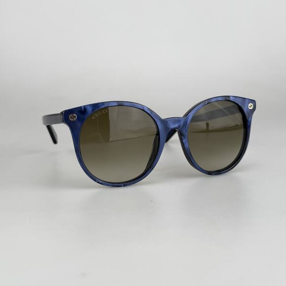 Gucci Sunglasses mod. GG0091S 005 Blue Pearl Tortoise Round Made In Italy main image 7
